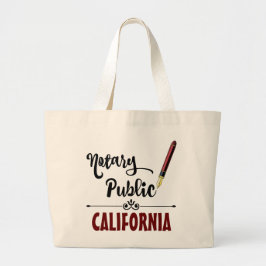 Californische notarische inktpen grote tote bag