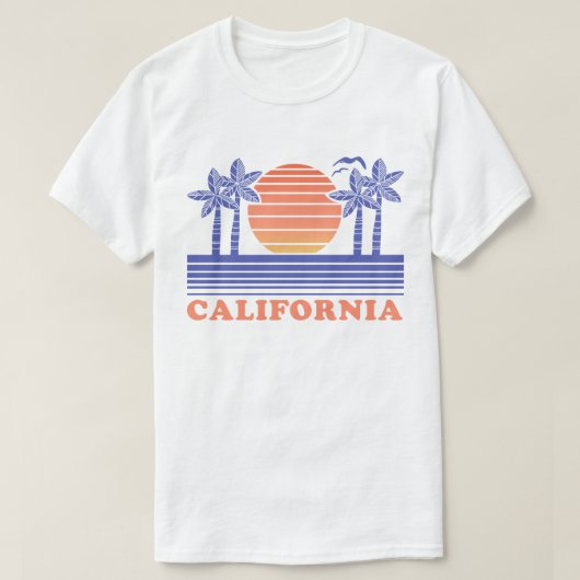 Californische palmbomen T-shirt (Design voorkant)