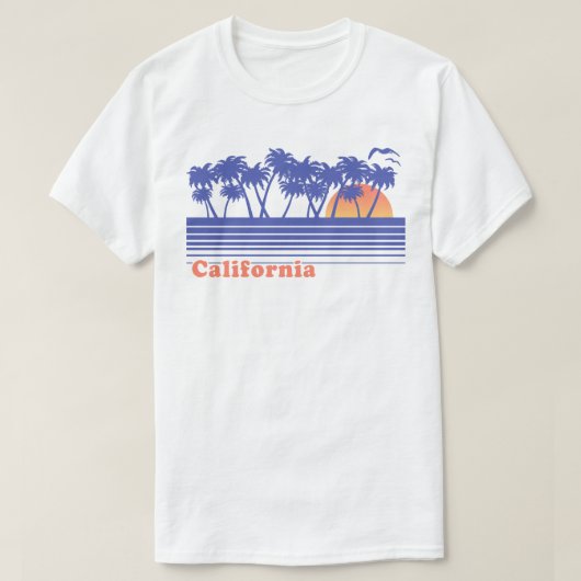 Californische palmbomen t-shirt (Design voorkant)
