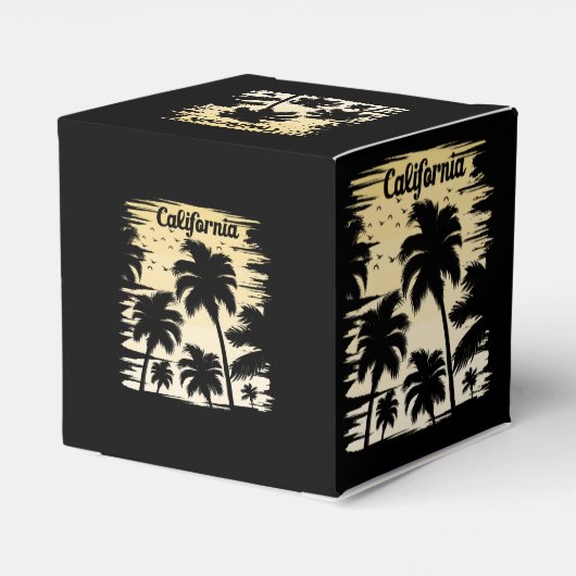 Californische palmboom bedankdoosjes (Achterkant)