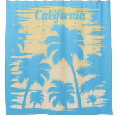 Californische Palmboom Douchegordijn (Voorkant)