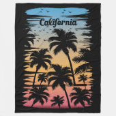 Californische palmboom fleece deken (Voorkant)