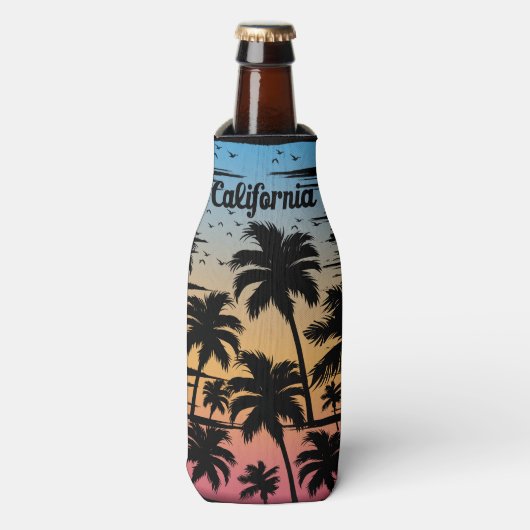 Californische palmboom flesjeskoeler (Fles Voorkant)