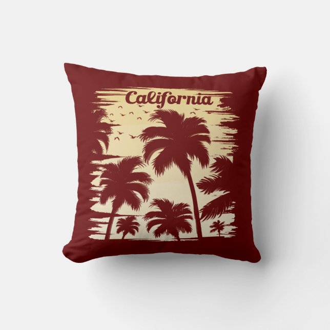 Californische palmboom kussen (Voorkant)