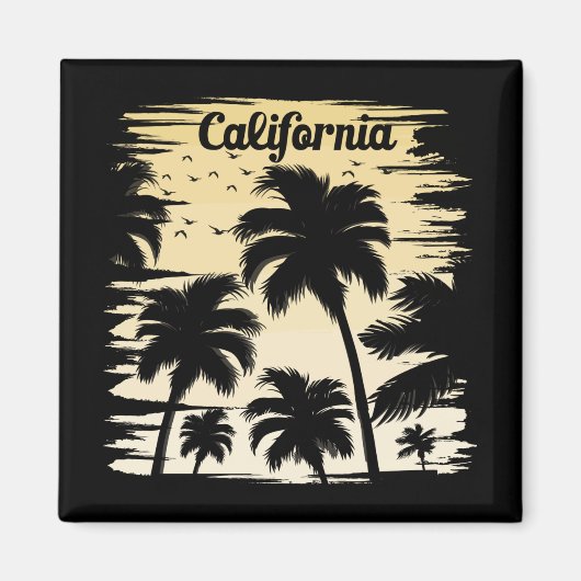 Californische palmboom magneet (Voorkant)