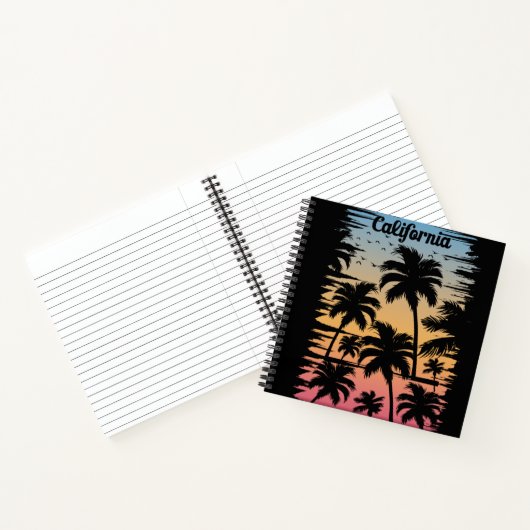 Californische palmboom notitieboek (Binnen)