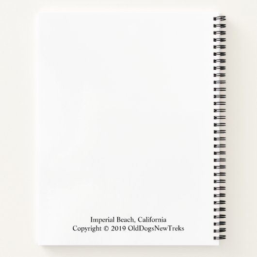 Californische palmboom notitieboek (Achterkant)