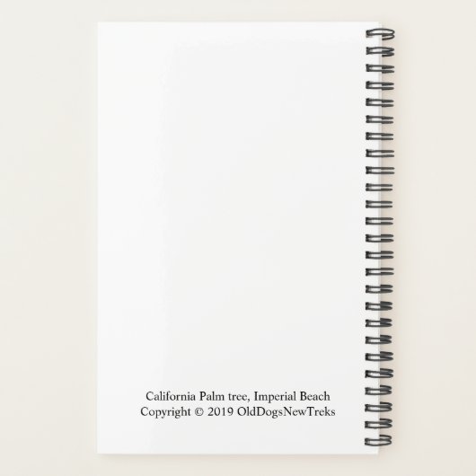 Californische palmboom planner (Achterkant)