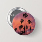 Californische palmen ronde button 5,7 cm (Voorkant /achterkant)