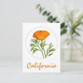 Californische pap in een Cirkel, 'Californische' t Briefkaart (Staand voorkant)