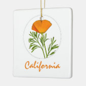 Californische pap in een Cirkel, 'Californische' t Keramisch Ornament (Links)
