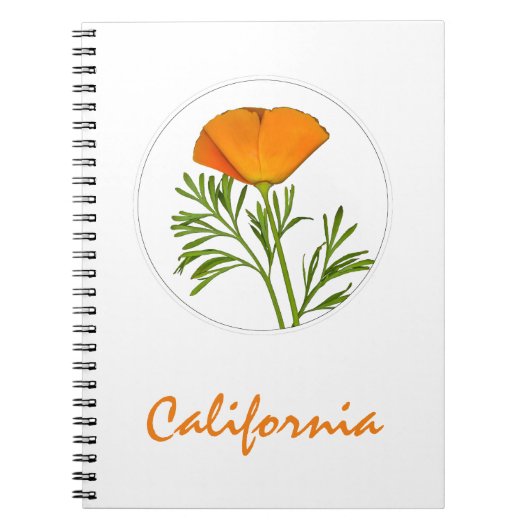 Californische pap in een Cirkel, 'Californische' t Notitieboek (Voorkant)
