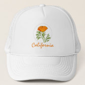 Californische pap in een Cirkel, 'Californische' t Trucker Pet (Voorkant)
