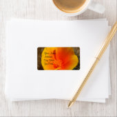 Californische papaver-Adresetiketten Etiket (Insitu)