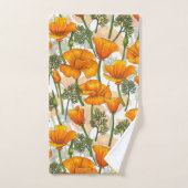 Californische papaver bad handdoek (Handdoek)