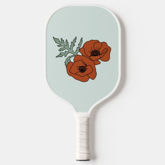 Californische papaver bloem Pickleball Paddle (Voorkant)
