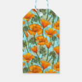 Californische papaver cadeaulabel (Voorkant)