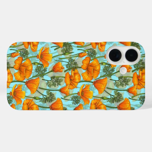 Californische papaver Case-Mate iPhone case (Achterkant (horizontaal))
