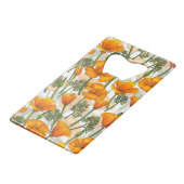 Californische papaver creditkaart flessenopener (Voorkant Gekanteld)