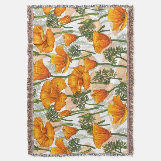 Californische papaver deken (Voorkant Verticaal)