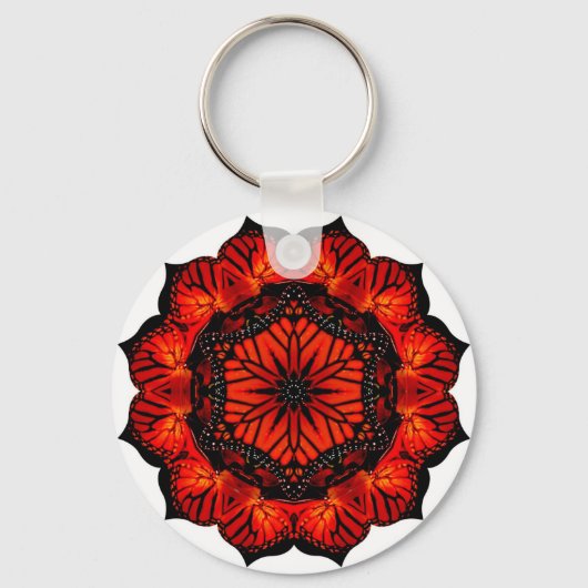 Californische papaver en monarch - Sleutelhanger (Voorkant)