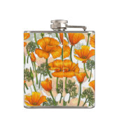 Californische papaver heupfles (Achterkant)