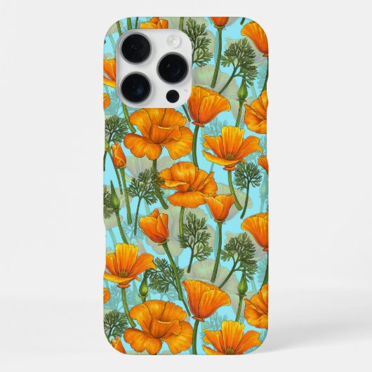 Californische papaver iPhone hoesje (Achterkant)