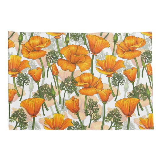 Californische papaver kussensloop (Achterkant-Rechts)