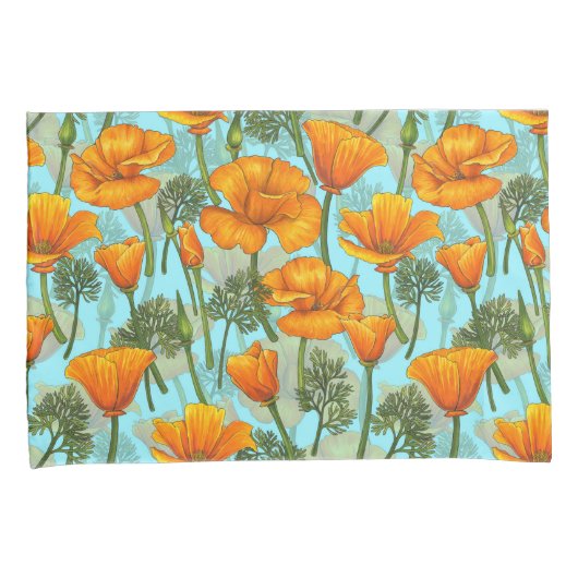 Californische papaver kussensloop (Voorkant-Rechts)