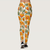 Californische papaver leggings (Achterkant)
