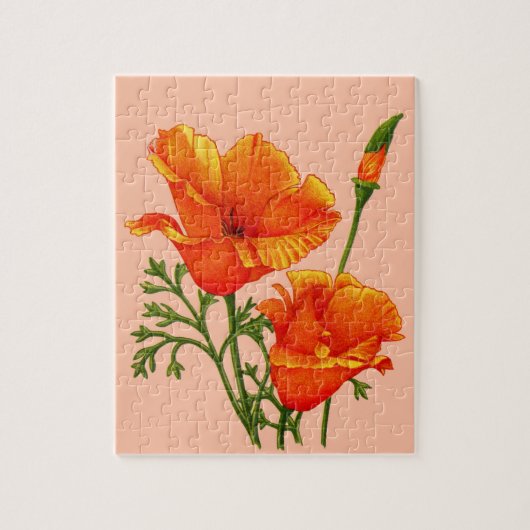 Californische papaver legpuzzel (Verticaal)
