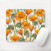 Californische papaver muismat (Met muis)