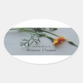 Californische papaver ovale sticker