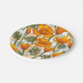 Californische papaver papieren bordje (Gekanteld)