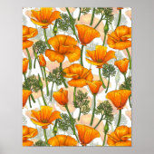 Californische papaver poster (Voorkant)