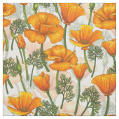 Californische papaver stof (Swatch)