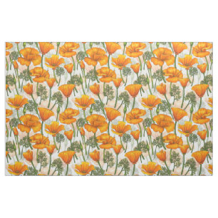 Californische papaver stof