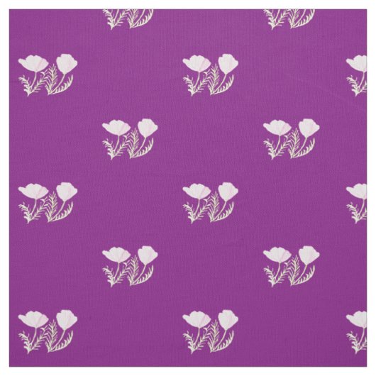 Californische papaver stof (Swatch)
