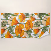 Californische papaver strandlaken (Voorkant)