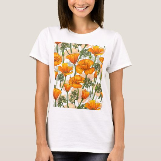 Californische papaver t-shirt (Voorkant)