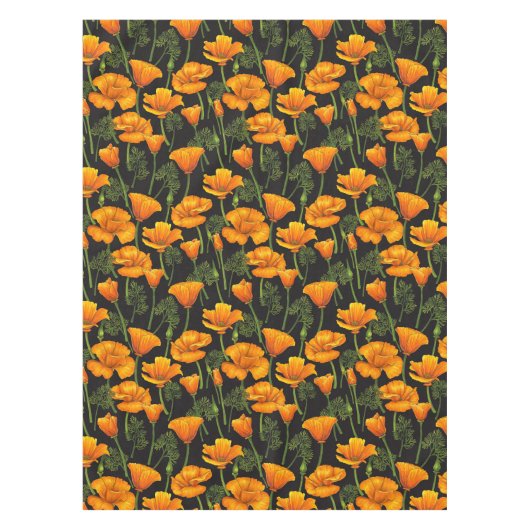 Californische papaver tafelkleed (Voorkant)