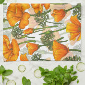 Californische papaver theedoek (Gevouwen)