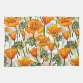 Californische papaver theedoek (Horizontaal)