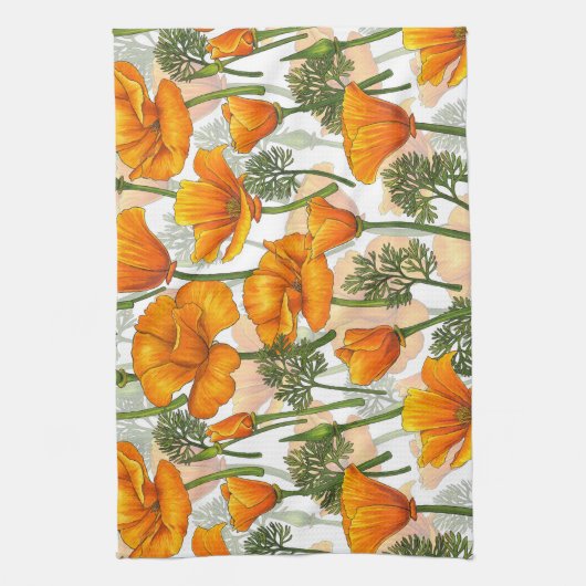 Californische papaver theedoek (Verticaal)