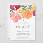 Californische papaver | uitnodiging tot baby showe (Voorkant)