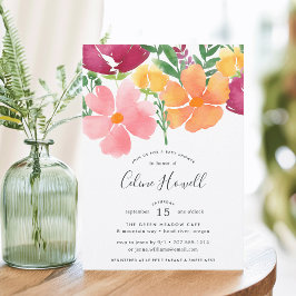 Californische papaver | uitnodiging tot baby showe