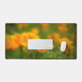 Californische papaver veld van Oranje papaver Bureaumat (Keyboard & Muis)