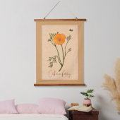 Californische papaver Wildflower Hangend Wandkleed (Slaapkamer)