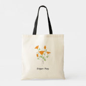 Californische papaverminimalistische Canvas tas (Achterkant)