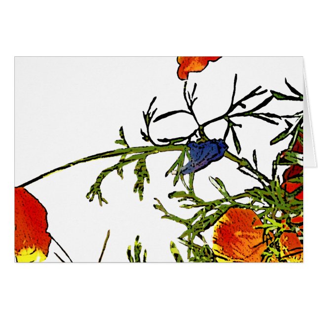 Californische papavers abstract (Voorkant Horizontaal)